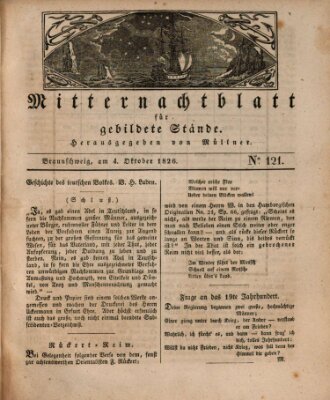 Mitternachtblatt für gebildete Stände Mittwoch 4. Oktober 1826