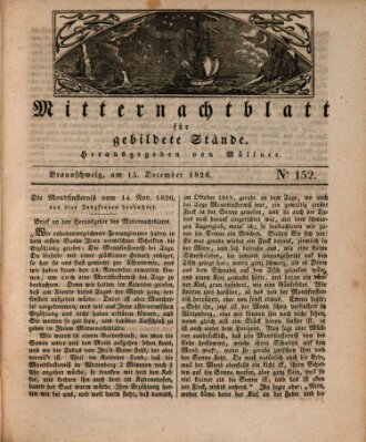 Mitternachtblatt für gebildete Stände Freitag 15. Dezember 1826