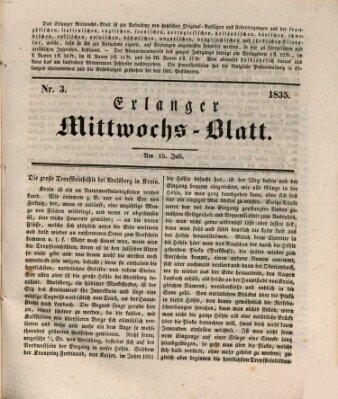 Erlanger Mittwochs-Blatt Mittwoch 15. Juli 1835