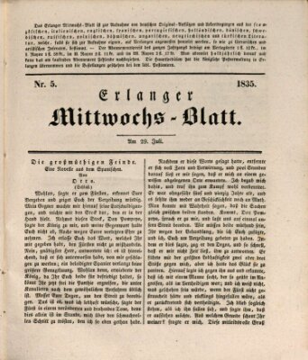 Erlanger Mittwochs-Blatt Mittwoch 29. Juli 1835