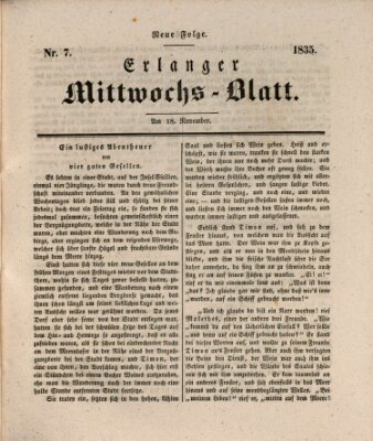 Erlanger Mittwochs-Blatt Mittwoch 18. November 1835