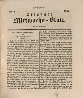 Erlanger Mittwochs-Blatt Mittwoch 25. November 1835