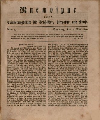 Mnemosyne (Neue Würzburger Zeitung) Sonntag 8. Mai 1831