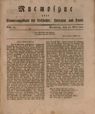 Mnemosyne (Neue Würzburger Zeitung) Sonntag 22. Mai 1831