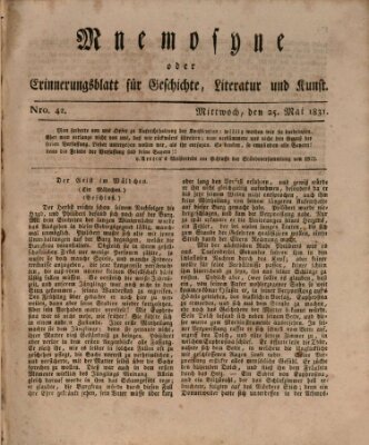 Mnemosyne (Neue Würzburger Zeitung) Mittwoch 25. Mai 1831