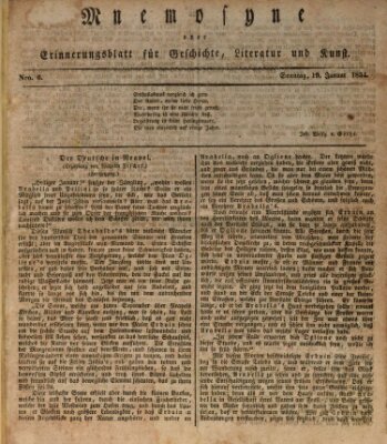 Mnemosyne (Neue Würzburger Zeitung) Sonntag 19. Januar 1834