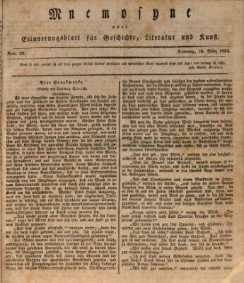 Mnemosyne (Neue Würzburger Zeitung) Sonntag 16. März 1834