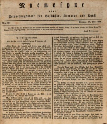 Mnemosyne (Neue Würzburger Zeitung) Sonntag 11. Mai 1834