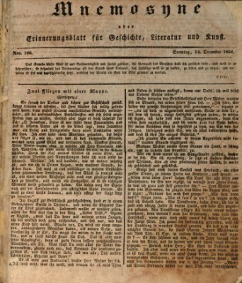 Mnemosyne (Neue Würzburger Zeitung) Sonntag 14. Dezember 1834