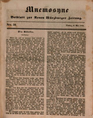 Mnemosyne (Neue Würzburger Zeitung) Dienstag 9. Mai 1843