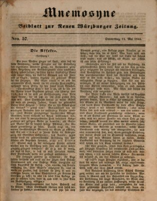 Mnemosyne (Neue Würzburger Zeitung) Donnerstag 11. Mai 1843