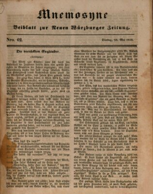 Mnemosyne (Neue Würzburger Zeitung) Dienstag 23. Mai 1843