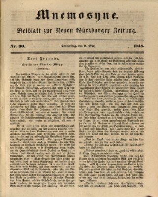 Mnemosyne (Neue Würzburger Zeitung) Donnerstag 9. März 1848