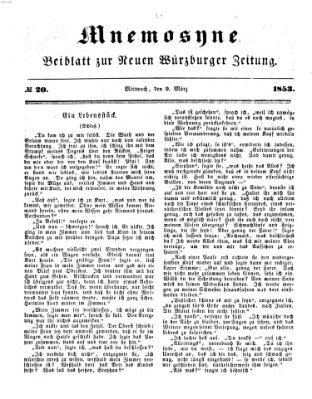 Mnemosyne (Neue Würzburger Zeitung) Mittwoch 9. März 1853