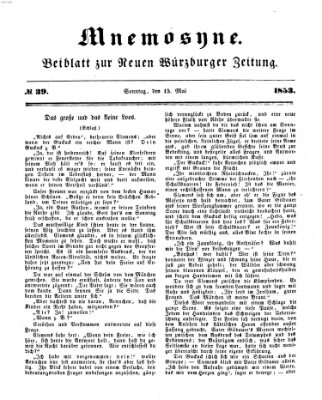 Mnemosyne (Neue Würzburger Zeitung) Sonntag 15. Mai 1853