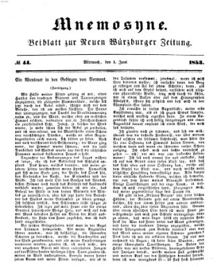 Mnemosyne (Neue Würzburger Zeitung) Mittwoch 1. Juni 1853