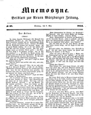 Mnemosyne (Neue Würzburger Zeitung) Sonntag 7. Mai 1854