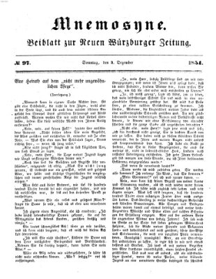 Mnemosyne (Neue Würzburger Zeitung) Sonntag 3. Dezember 1854