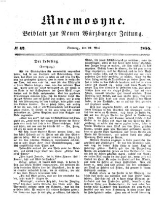 Mnemosyne (Neue Würzburger Zeitung) Sonntag 27. Mai 1855