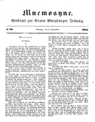 Mnemosyne (Neue Würzburger Zeitung) Sonntag 2. September 1855