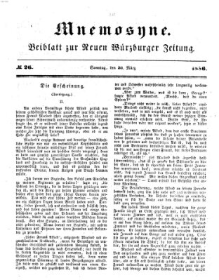 Mnemosyne (Neue Würzburger Zeitung) Sonntag 30. März 1856