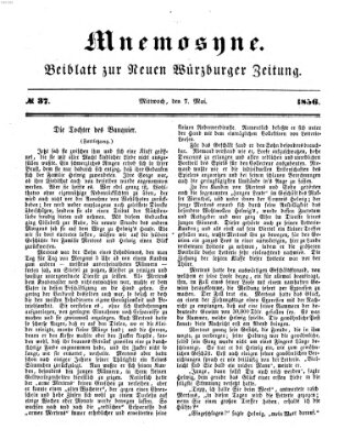 Mnemosyne (Neue Würzburger Zeitung) Mittwoch 7. Mai 1856