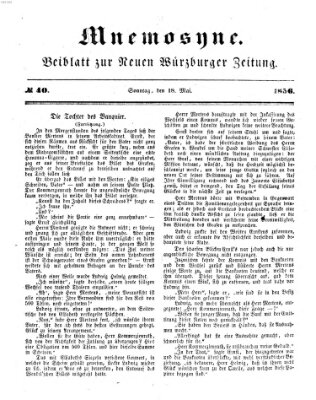 Mnemosyne (Neue Würzburger Zeitung) Sonntag 18. Mai 1856