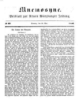 Mnemosyne (Neue Würzburger Zeitung) Sonntag 25. Mai 1856