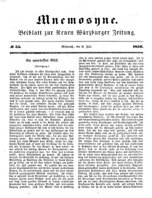 Mnemosyne (Neue Würzburger Zeitung) Mittwoch 9. Juli 1856