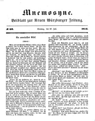 Mnemosyne (Neue Würzburger Zeitung) Sonntag 27. Juli 1856