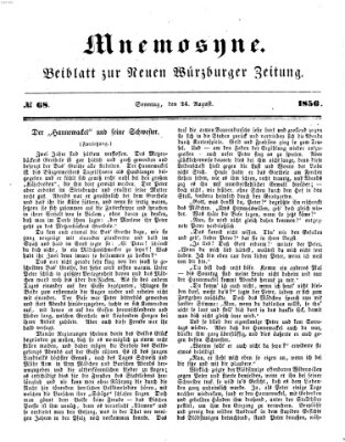 Mnemosyne (Neue Würzburger Zeitung) Sonntag 24. August 1856