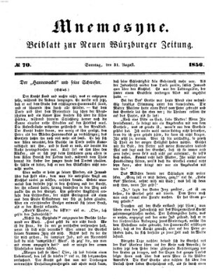 Mnemosyne (Neue Würzburger Zeitung) Sonntag 31. August 1856