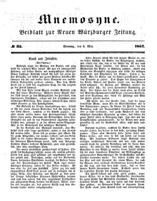 Mnemosyne (Neue Würzburger Zeitung) Sonntag 3. Mai 1857