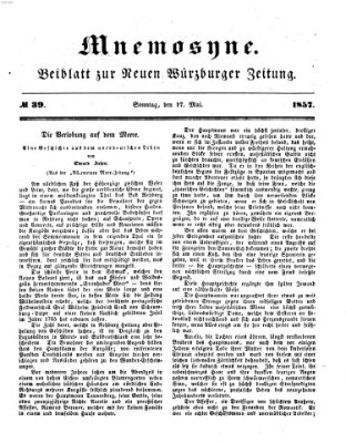 Mnemosyne (Neue Würzburger Zeitung) Sonntag 17. Mai 1857