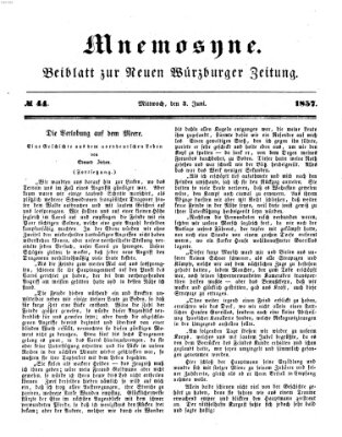 Mnemosyne (Neue Würzburger Zeitung) Mittwoch 3. Juni 1857