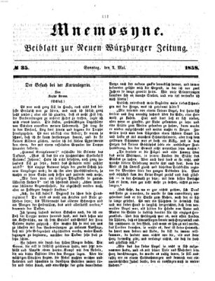 Mnemosyne (Neue Würzburger Zeitung) Sonntag 2. Mai 1858