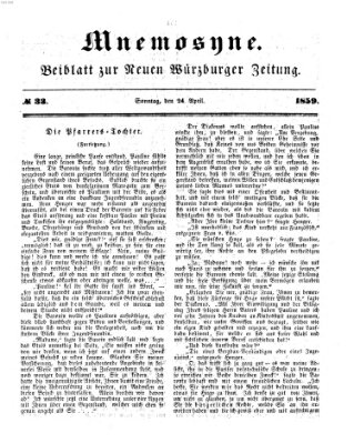 Mnemosyne (Neue Würzburger Zeitung) Sonntag 24. April 1859