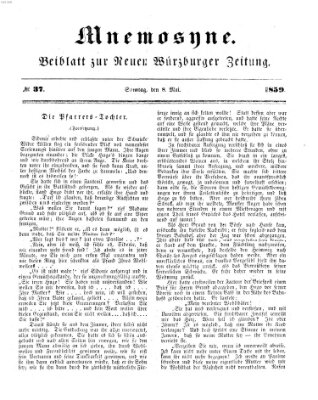 Mnemosyne (Neue Würzburger Zeitung) Sonntag 8. Mai 1859