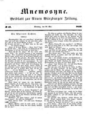 Mnemosyne (Neue Würzburger Zeitung) Sonntag 22. Mai 1859