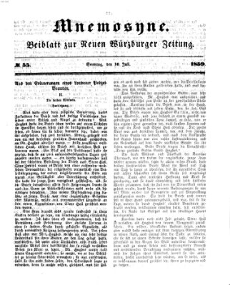 Mnemosyne (Neue Würzburger Zeitung) Sonntag 10. Juli 1859