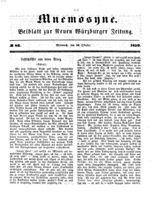 Mnemosyne (Neue Würzburger Zeitung) Mittwoch 26. Oktober 1859