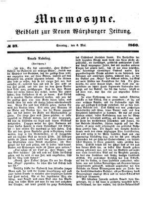 Mnemosyne (Neue Würzburger Zeitung) Sonntag 6. Mai 1860