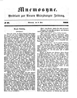 Mnemosyne (Neue Würzburger Zeitung) Mittwoch 9. Mai 1860