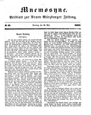 Mnemosyne (Neue Würzburger Zeitung) Sonntag 20. Mai 1860