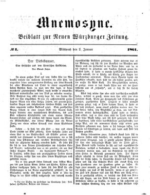 Mnemosyne (Neue Würzburger Zeitung) Mittwoch 2. Januar 1861