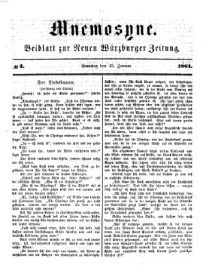 Mnemosyne (Neue Würzburger Zeitung) Sonntag 13. Januar 1861