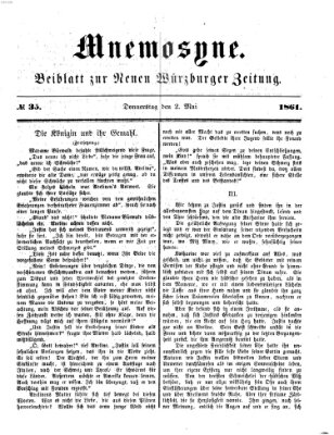 Mnemosyne (Neue Würzburger Zeitung) Donnerstag 2. Mai 1861