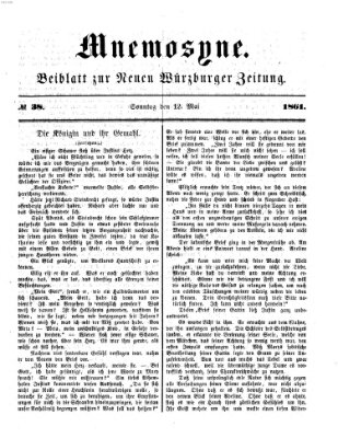 Mnemosyne (Neue Würzburger Zeitung) Sonntag 12. Mai 1861