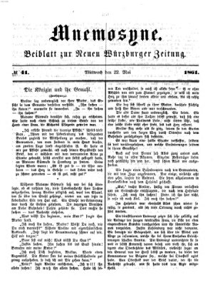 Mnemosyne (Neue Würzburger Zeitung) Mittwoch 22. Mai 1861