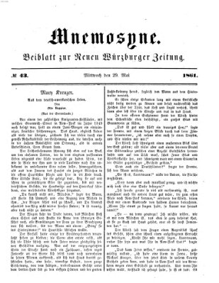 Mnemosyne (Neue Würzburger Zeitung) Mittwoch 29. Mai 1861